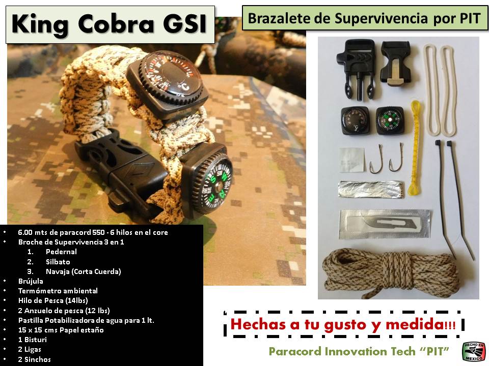 Brazalete King Cobra GSI de Supervivencia 2019