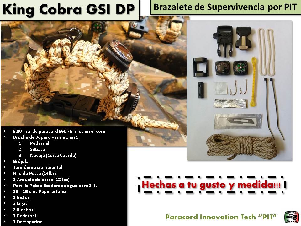 Brazalete King Cobra GSI de Supervivencia 2020 "Full"