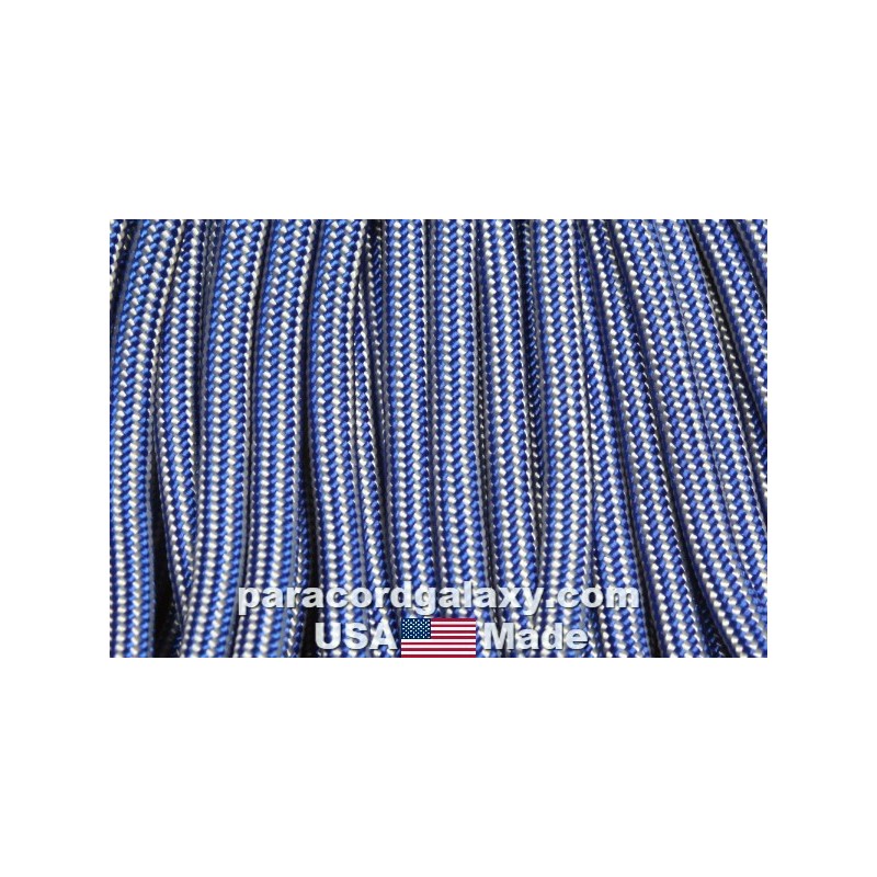 Electric Blue W Silver Stripes